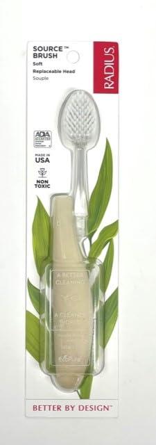 image:imageRADIUS Toothbrush Source Floss Brush BPA Free amp ADA Accepted Improve Gum Health amp Reduce Gum Issues Soft Cornstarch Pack of 1Cornstarch