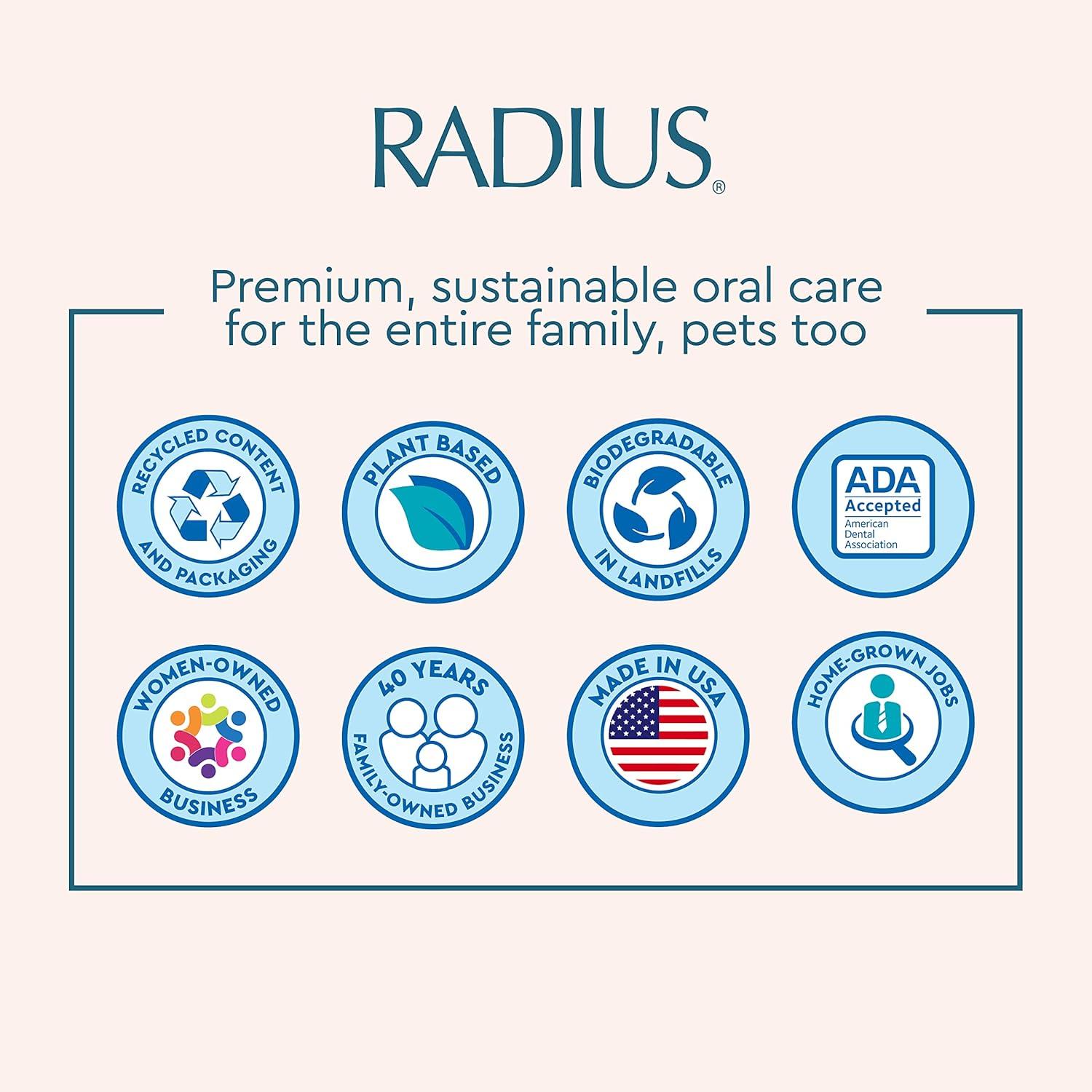 image:imageRADIUS Toothbrush Source Floss Brush BPA Free amp ADA Accepted Improve Gum Health amp Reduce Gum Issues Soft Cornstarch Pack of 1HempSoda Pop EcogrindCoconut