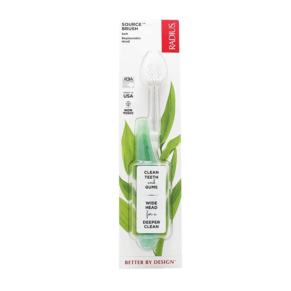 image:imageRADIUS Toothbrush Source Floss Brush BPA Free amp ADA Accepted Improve Gum Health amp Reduce Gum Issues Soft Cornstarch Pack of 1Soda Pop Ecogrind