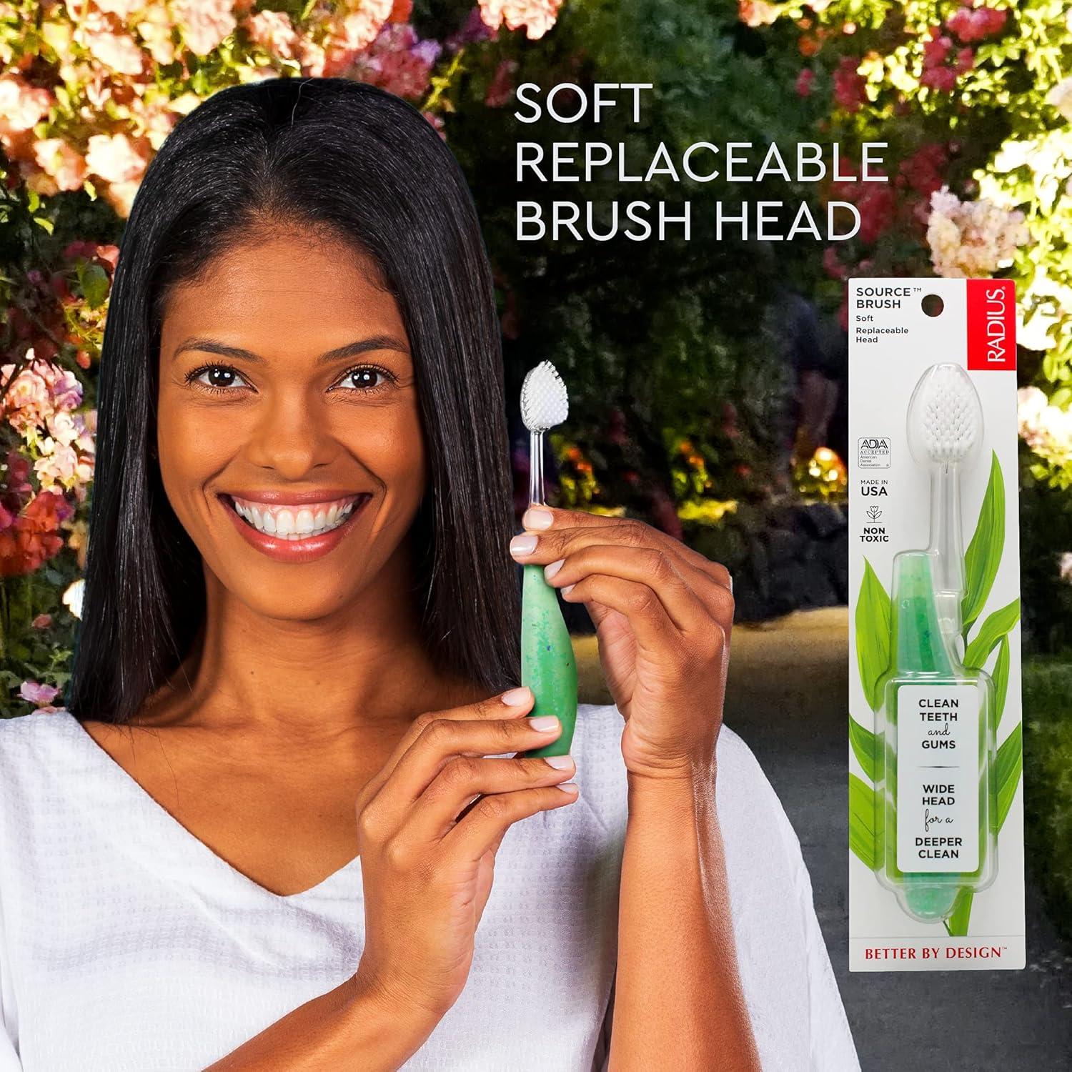 image:imageRADIUS Toothbrush Source Floss Brush BPA Free amp ADA Accepted Improve Gum Health amp Reduce Gum Issues Soft Cornstarch Pack of 1Soda Pop Ecogrind