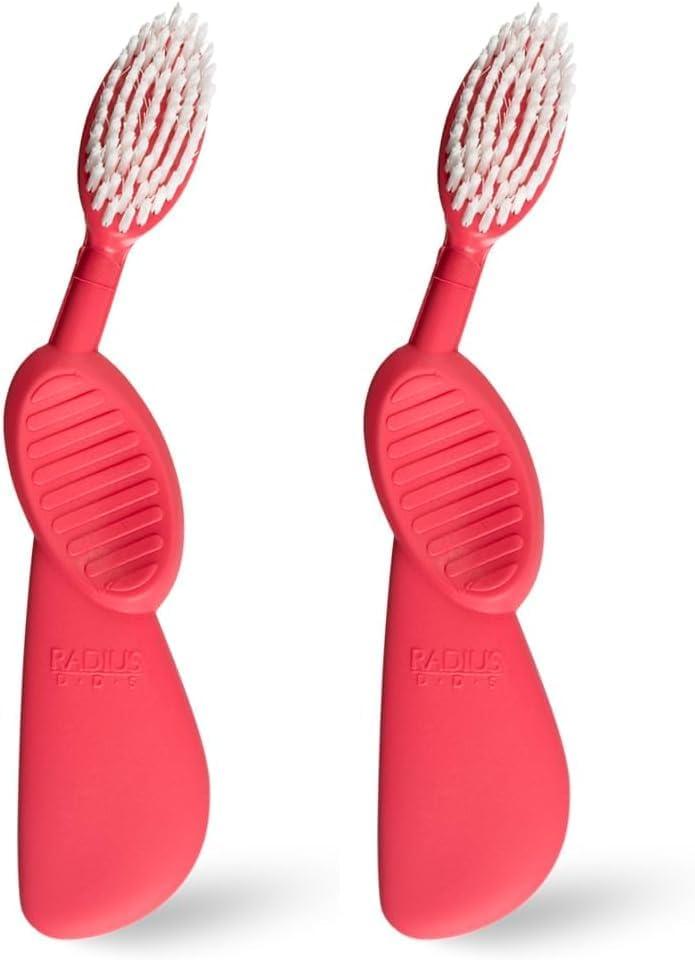 image:imageRadius Toothbrush Flex Brush BPA Free amp ADA Accepted Designed to Improve Gum Health amp Reduce Gum Issues Right Hand Lime White Pack of 1WatermelonWhite