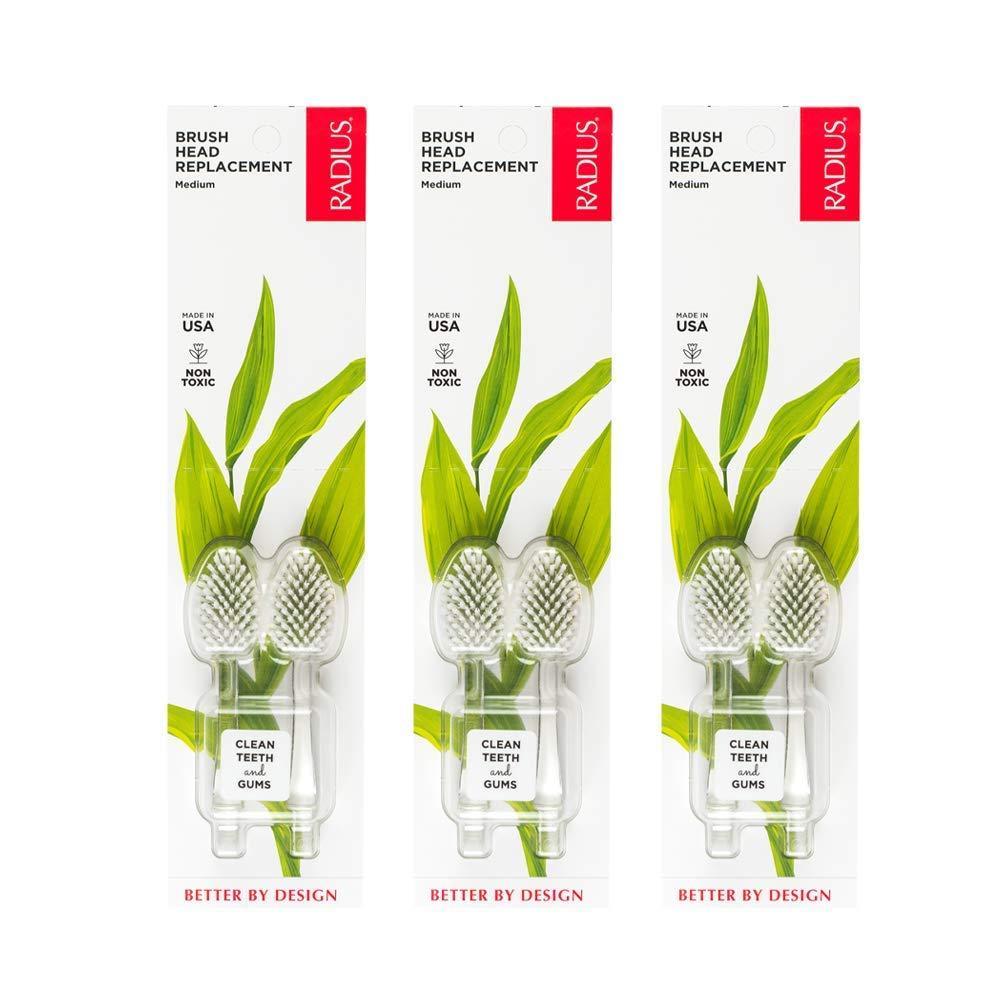 image:imageRADIUS Replacement Heads Medium Clear 2 Count Pack of 3