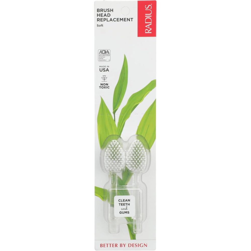 image:imageRADIUS Toothbrush Replacement Brush Heads 2Count Improve Gum Health amp Reduce Gum Issues Super Soft Pack of 62 Count Pack of 1