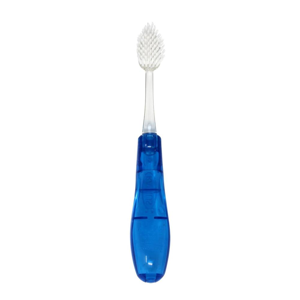 image:imageRADIUS Tour Travel Brush amp Case with Replaceable Brush Head ADA Accepted Toothbrush Improve Gum Health  Blue Smoke Green  Pack of 3Blue