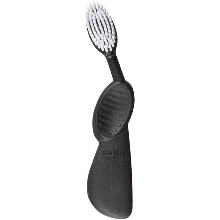 image:imageRadius Toothbrush Flex Brush BPA Free amp ADA Accepted Designed to Improve Gum Health amp Reduce Gum Issues  Right Hand  Lime White  Pack of 1BlackWhite