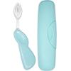 RADIUS Toothbrush Big Brush with Replaceable Brush Head BPA Free ADA Accepted – Left Hand – Purple Brush with Purple Case(Pastel Mint)