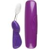 RADIUS Toothbrush Big Brush with Replaceable Brush Head BPA Free ADA Accepted – Left Hand – Purple Brush with Purple Case(Purple)