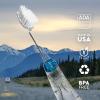 RADIUS Tour Travel Brush & Case with Replaceable Brush Head ADA Accepted Toothbrush Improve Gum Health – Blue Smoke Green – Pack of 3(Assorted)