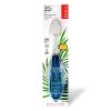RADIUS Tour Travel Brush & Case with Replaceable Brush Head ADA Accepted Toothbrush Improve Gum Health – Blue Smoke Green – Pack of 3(Blue)