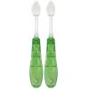 RADIUS Tour Travel Brush & Case with Replaceable Brush Head ADA Accepted Toothbrush Improve Gum Health – Blue Smoke Green – Pack of 3(Green)
