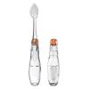 RADIUS Tour Travel Brush & Case with Replaceable Brush Head ADA Accepted Toothbrush Improve Gum Health – Blue Smoke Green – Pack of 3(Orange)