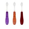 RADIUS Tour Travel Brush & Case with Replaceable Brush Head ADA Accepted Toothbrush Improve Gum Health – Blue Smoke Green – Pack of 3(Purple/Orange/Red)