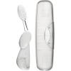 RADIUS Toothbrush Big Brush with Replaceable Brush Head BPA Free ADA Accepted – Left Hand – Purple Brush with Purple Case(Marble/Clear)