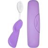 RADIUS Toothbrush Big Brush with Replaceable Brush Head BPA Free ADA Accepted – Left Hand – Purple Brush with Purple Case(Pastel Lavender)