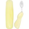 RADIUS Toothbrush Big Brush with Replaceable Brush Head BPA Free ADA Accepted – Left Hand – Purple Brush with Purple Case(Pastel Lemon Meringue)