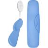 RADIUS Toothbrush Big Brush with Replaceable Brush Head BPA Free ADA Accepted – Left Hand – Purple Brush with Purple Case(Pastel Periwinkle Blue)