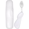 RADIUS Toothbrush Big Brush with Replaceable Brush Head BPA Free ADA Accepted – Left Hand – Purple Brush with Purple Case(Pastel White)