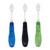 RADIUS Tour Travel Brush & Case with Replaceable Brush Head ADA Accepted Toothbrush Improve Gum Health – Blue Smoke Green – Pack of 3(Blue/Smoke/Green)