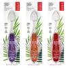 RADIUS Tour Travel Brush & Case with Replaceable Brush Head ADA Accepted Toothbrush Improve Gum Health – Blue Smoke Green – Pack of 3(Purple/Orange/Red)