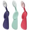 Radius Toothbrush Flex Brush BPA Free & ADA Accepted Designed to Improve Gum Health & Reduce Gum Issues – Right Hand – Lime White – Pack of 1(Purple  Watermelon  Mint)