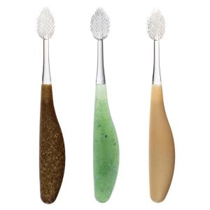 RADIUS Toothbrush Source Floss Brush BPA Free & ADA Accepted Improve Gum Health & Reduce Gum Issues – Soft – Cornstarch – Pack of 1(Hemp/Soda Pop Ecogrind/Coconut)