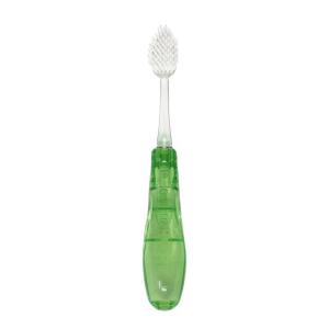 RADIUS Tour Travel Brush & Case with Replaceable Brush Head ADA Accepted Toothbrush Improve Gum Health – Blue Smoke Green – Pack of 3(Green)