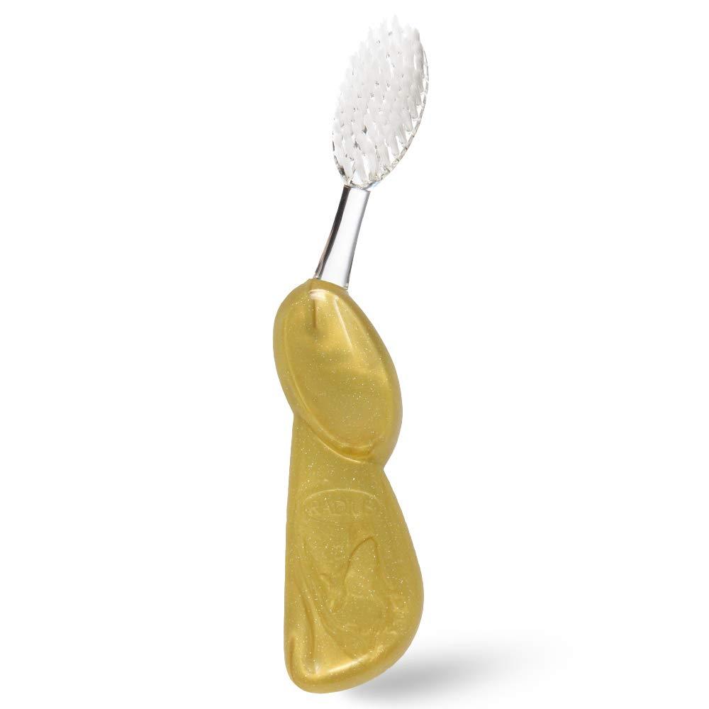 image:imageRADIUS Big Brush with Replaceable Head BPA Free amp ADA Accepted Toothbrush Designed to Improve Gum Health amp Reduce Gum Issues Right Hand Assorted Pack of 6Gold