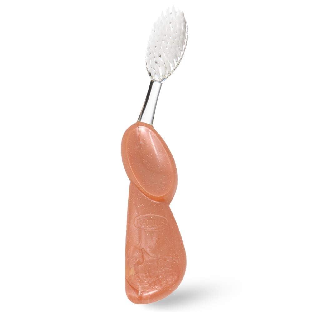 image:imageRADIUS Big Brush with Replaceable Head BPA Free amp ADA Accepted Toothbrush Designed to Improve Gum Health amp Reduce Gum Issues Right Hand Assorted Pack of 6Coral Sparkle