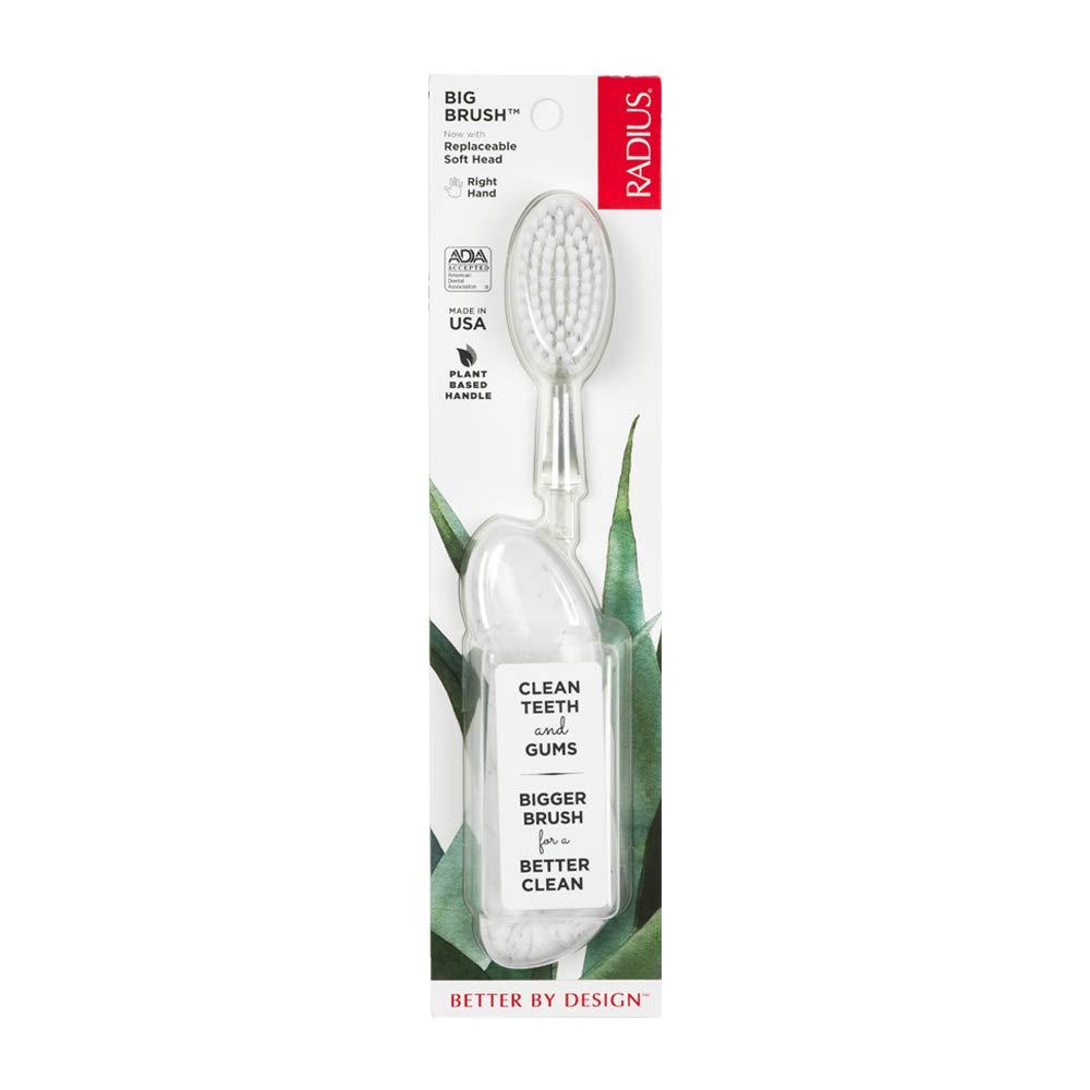 image:imageRADIUS Big Brush with Replaceable Head BPA Free amp ADA Accepted Toothbrush Designed to Improve Gum Health amp Reduce Gum Issues Right Hand Assorted Pack of 6Marble