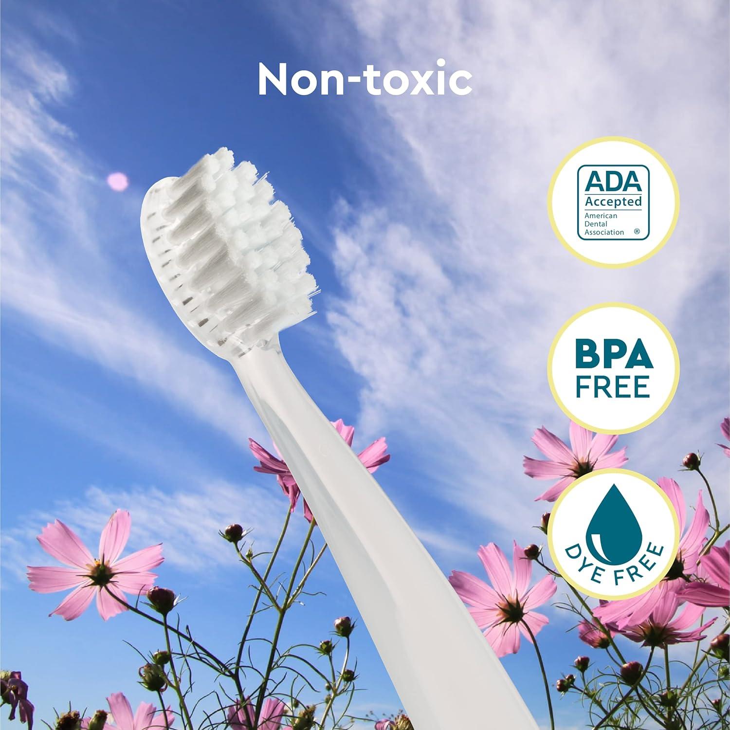 image:imageRADIUS Childrens Toothbrush Pure Brush Ultra Soft BPA Free ADA Accepted Designed for Delicate Teeth for Kids 6 Months and Up Clear Pack of 11 Count Pack of 1