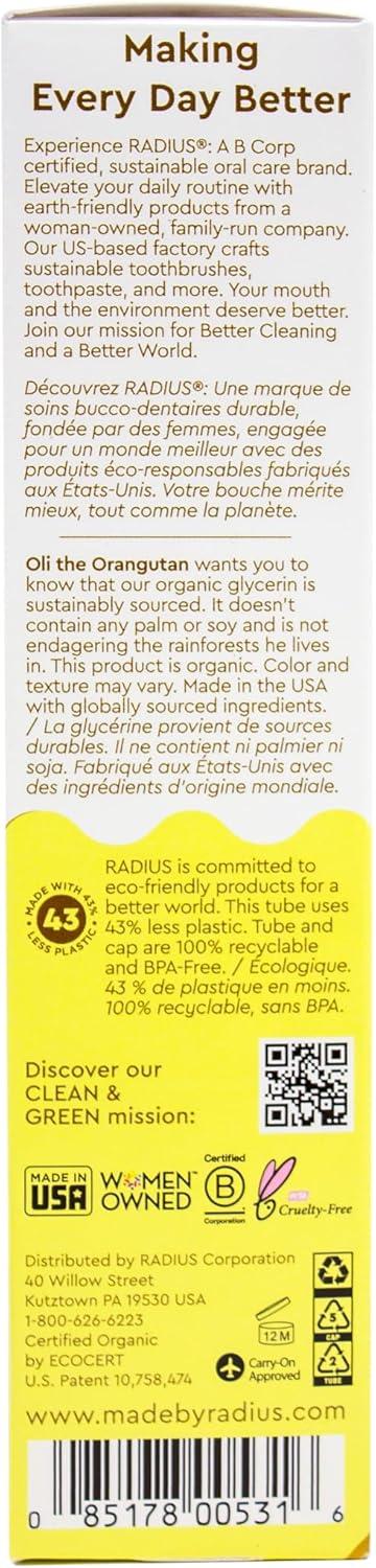 image:imageRADIUS Childrens Toothpaste Coconut Banana 3 oz NonToxic ChemicalFree GlutenFree Designed to Improve Gum Health amp Prevent Cavities Pack of 2Coconut Banana