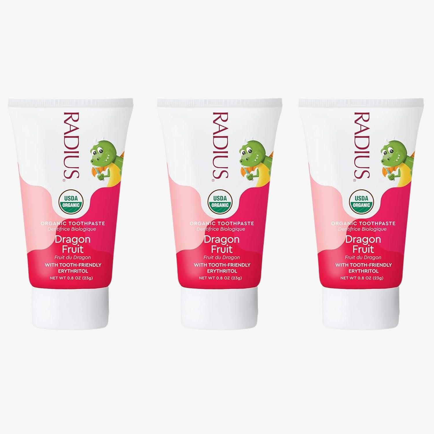 image:imageRADIUS Childrens Toothpaste Coconut Banana 3 oz NonToxic ChemicalFree GlutenFree Designed to Improve Gum Health amp Prevent Cavities Pack of 2Dragon Fruit