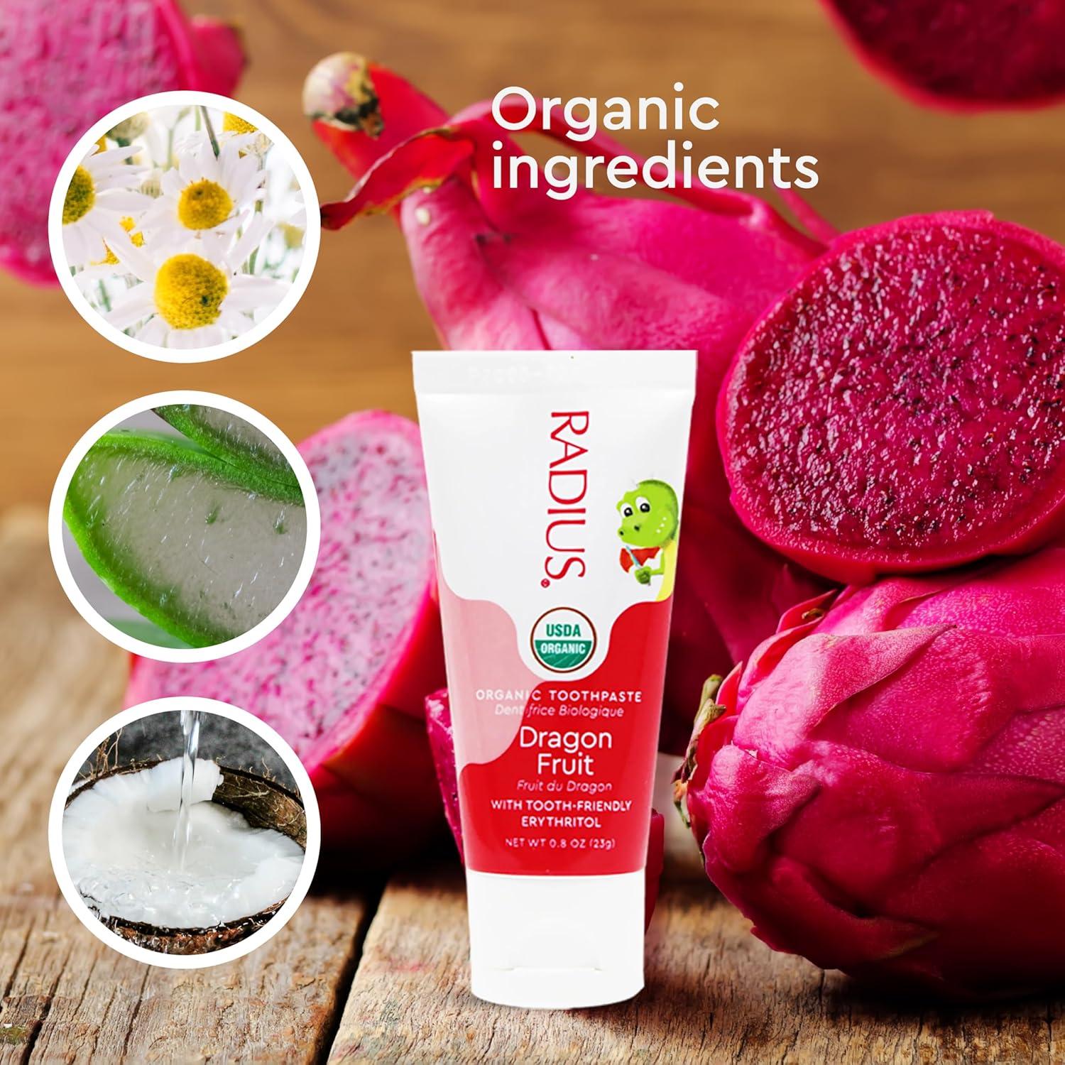 image:imageRADIUS Childrens Toothpaste Coconut Banana 3 oz NonToxic ChemicalFree GlutenFree Designed to Improve Gum Health amp Prevent Cavities Pack of 2Dragon Fruit