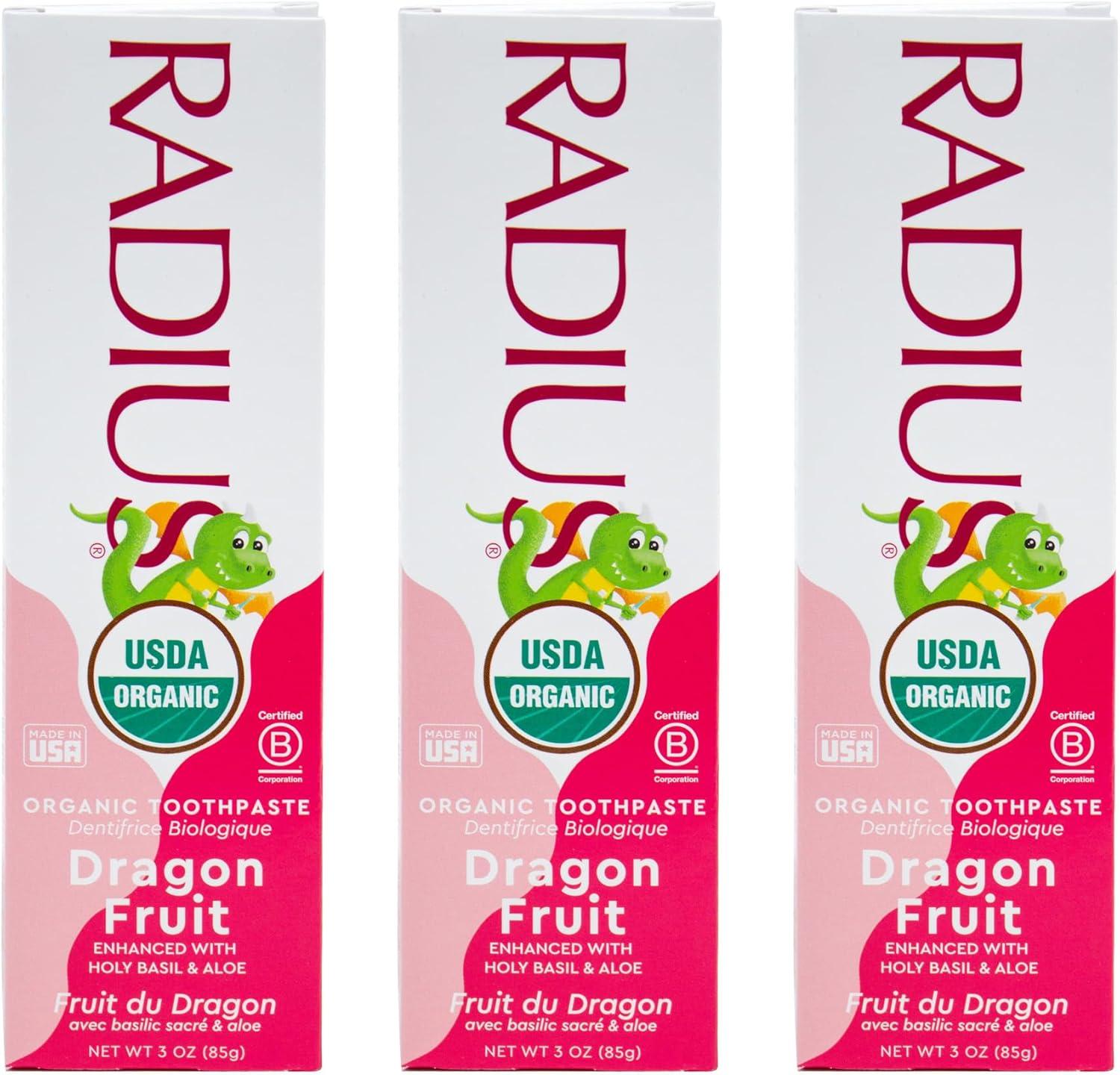 image:imageRADIUS Childrens Toothpaste Coconut Banana 3 oz NonToxic ChemicalFree GlutenFree Designed to Improve Gum Health amp Prevent Cavities Pack of 2Dragon Fruit