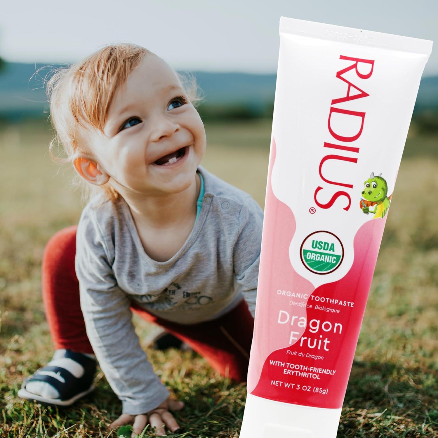 image:imageRADIUS Childrens Toothpaste Coconut Banana 3 oz NonToxic ChemicalFree GlutenFree Designed to Improve Gum Health amp Prevent Cavities Pack of 2Dragon Fruit
