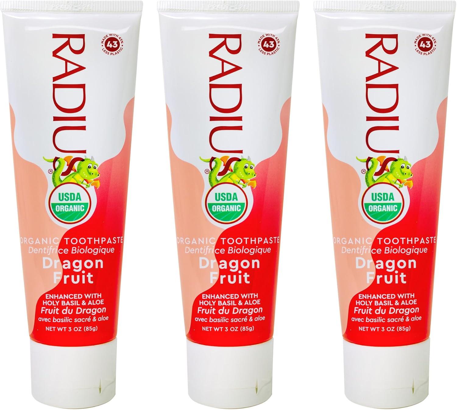 image:imageRADIUS Childrens Toothpaste Coconut Banana 3 oz NonToxic ChemicalFree GlutenFree Designed to Improve Gum Health amp Prevent Cavities Pack of 2Dragon Fruit