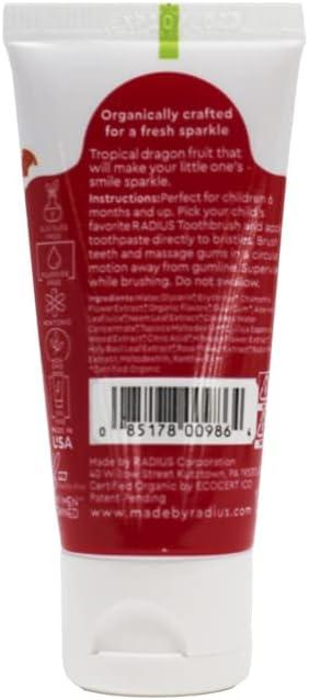 image:imageRADIUS Childrens Toothpaste Coconut Banana 3 oz NonToxic ChemicalFree GlutenFree Designed to Improve Gum Health amp Prevent Cavities Pack of 2Dragon Fruit
