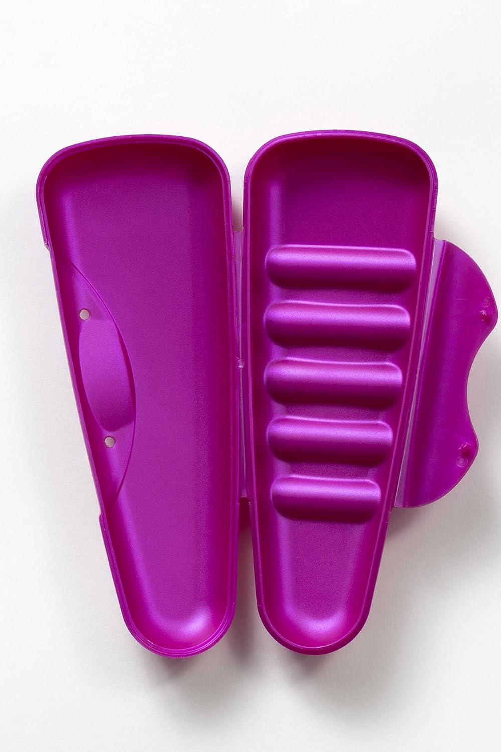 image:imageRADIUS Toothbrush Portable Travel Case Kit Standard Toothbrush Soap Razor Case Storage Box for Travel BPA Free 3 Count Caviar PearlAmethyst Purple