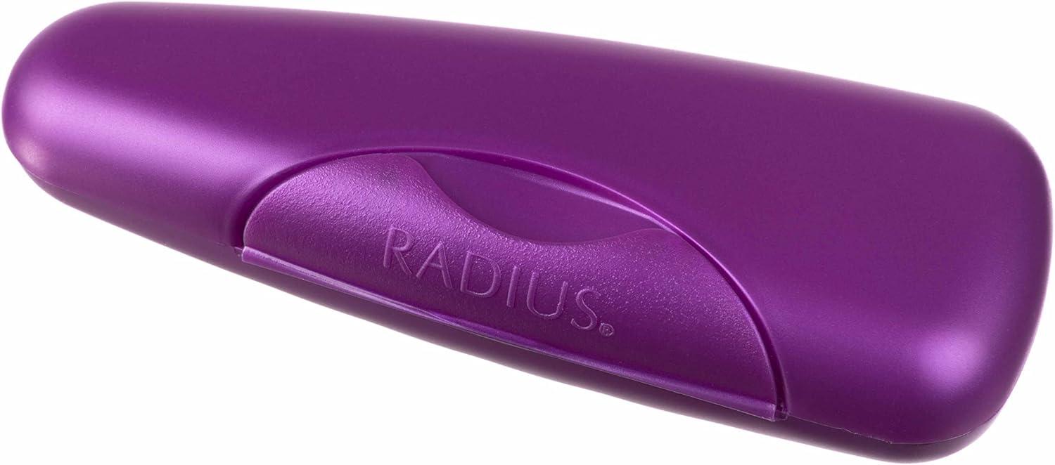 image:imageRADIUS Toothbrush Portable Travel Case Kit Standard Toothbrush Soap Razor Case Storage Box for Travel BPA Free 3 Count Caviar PearlAmethyst Purple