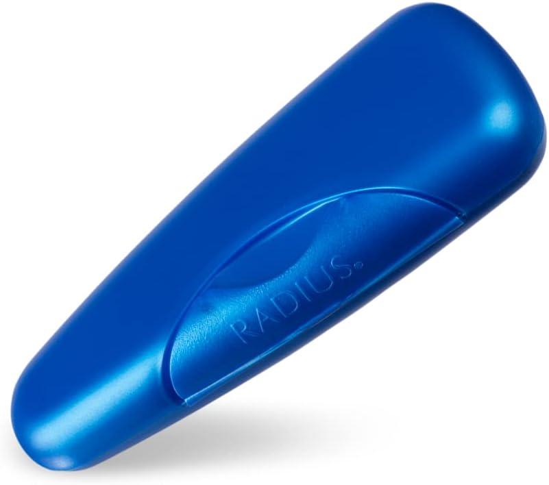 image:imageRADIUS Toothbrush Portable Travel Case Kit Standard Toothbrush Soap Razor Case Storage Box for Travel BPA Free 3 Count Caviar PearlSapphire Blue