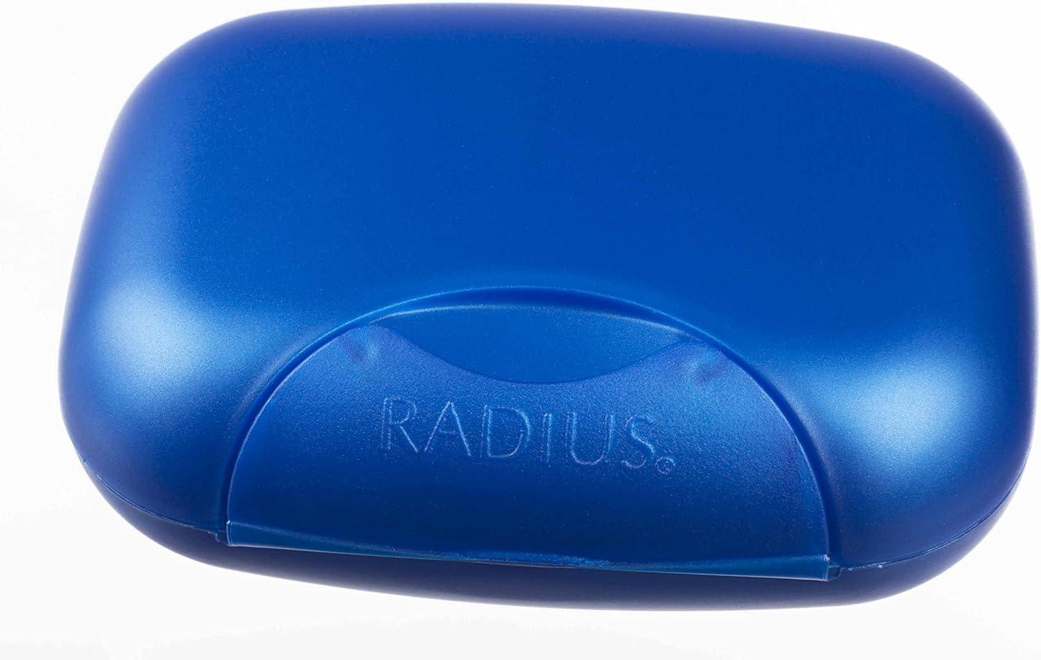 image:imageRADIUS Toothbrush Portable Travel Case Kit Standard Toothbrush Soap Razor Case Storage Box for Travel BPA Free 3 Count Caviar PearlSapphire Blue