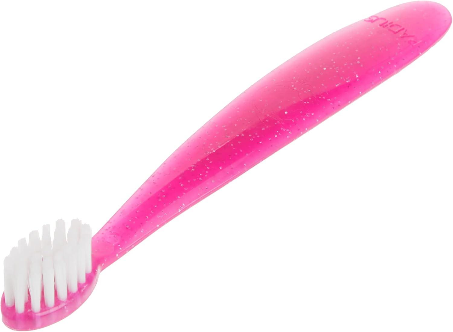 image:imageRADIUS Totz Toothbrush Extra Soft Brush BPA Free amp ADA Accepted Designed for Delicate Teeth amp Gums for Children 18 Months amp Up Magenta Sparkle Pack of 1Pink Sparkle