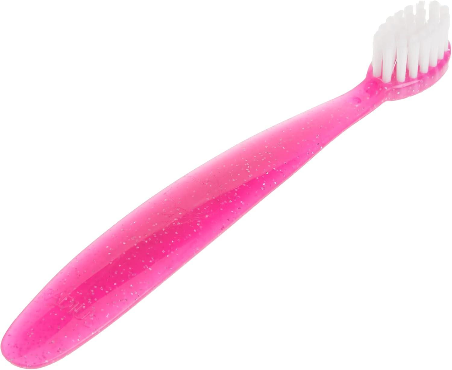 image:imageRADIUS Totz Toothbrush Extra Soft Brush BPA Free amp ADA Accepted Designed for Delicate Teeth amp Gums for Children 18 Months amp Up Magenta Sparkle Pack of 1Pink Sparkle
