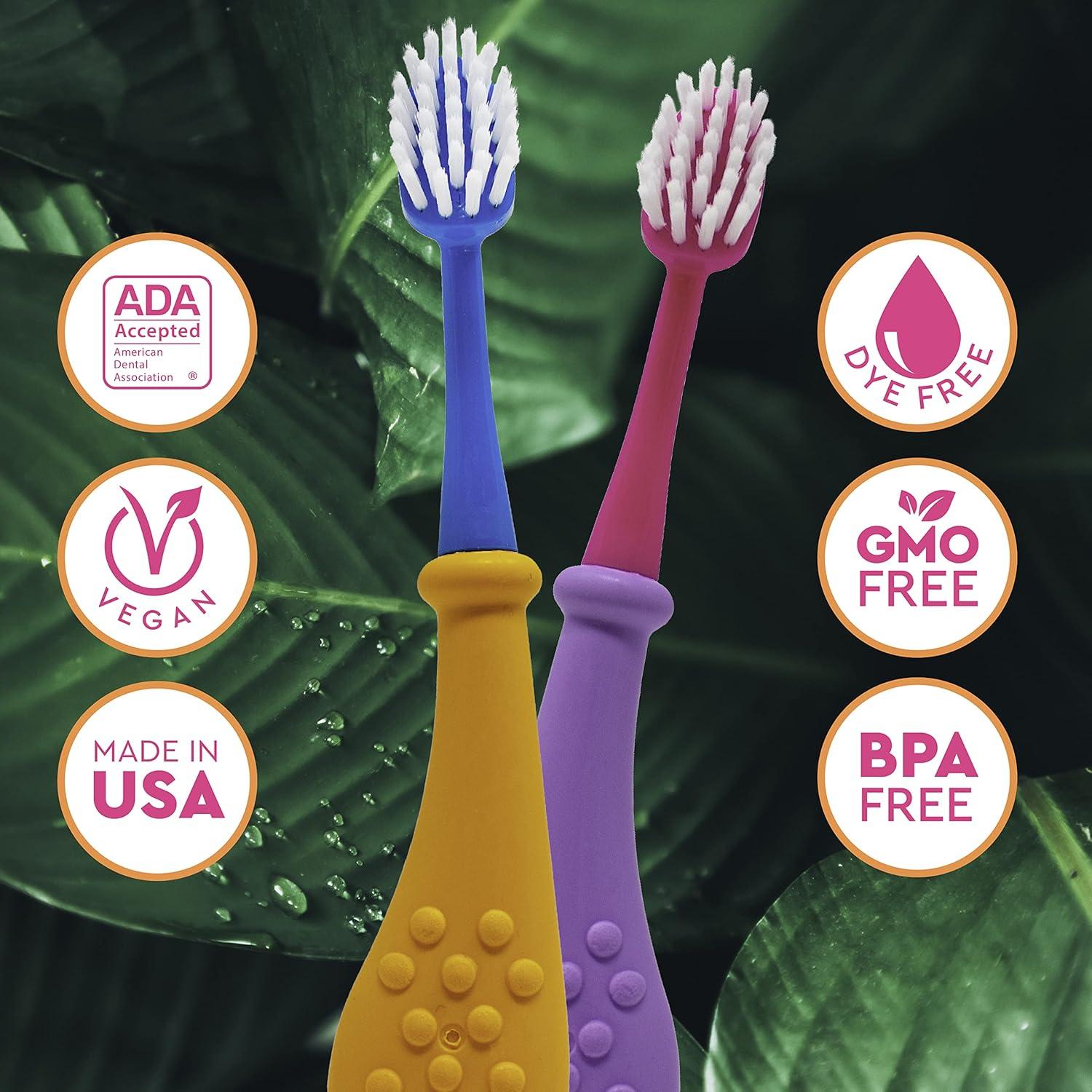 image:imageRadius Big Kidz Forever Brush with Replaceable Head Toothbrush for Children 6 Years and Up BPA Free ADA Accepted for Growing Teeth and Gums Right and Left Handed Extra SoftBlue Coral