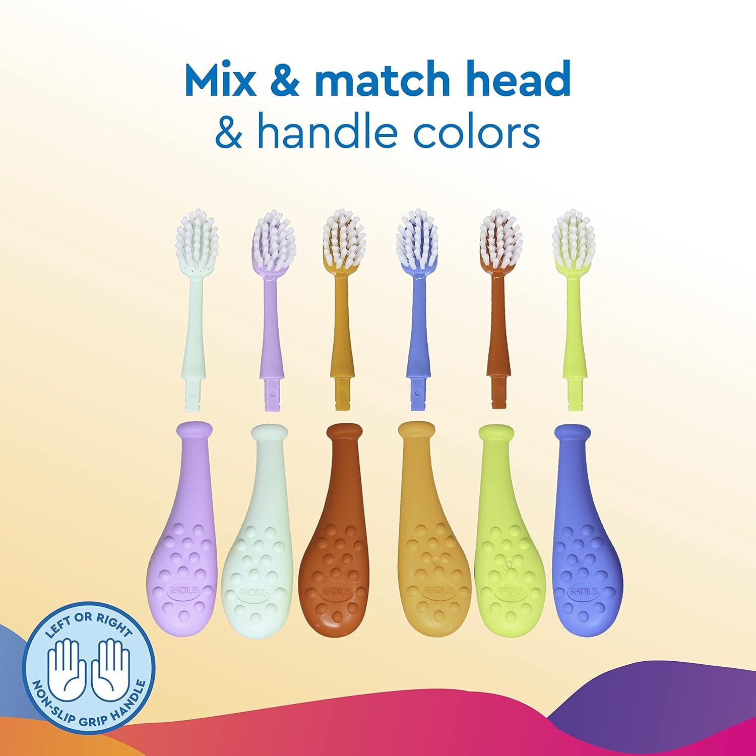 image:imageRadius Big Kidz Forever Brush with Replaceable Head Toothbrush for Children 6 Years and Up BPA Free ADA Accepted for Growing Teeth and Gums Right and Left Handed Extra SoftBlue Coral