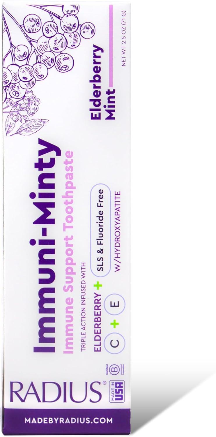 image:imageRadius ImmuniMinty Immune Support Toothpaste 25 Oz Elderberry Mint Pack of 1Elderberry Mint