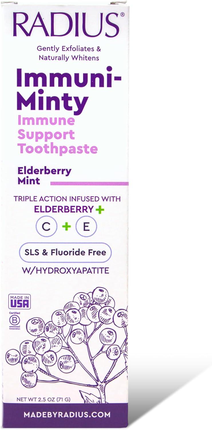 image:imageRadius ImmuniMinty Immune Support Toothpaste 25 Oz Elderberry Mint Pack of 1Elderberry Mint