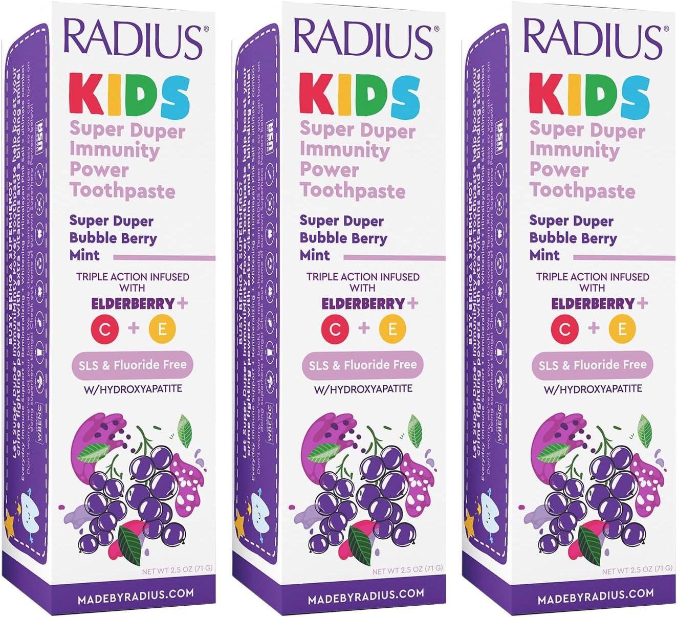 image:imageRadius Kids Super Duper Immunity Power Toothpaste 25 Oz Super Duper Bubble Berry Mint Pack of 3Super Duper Bubble Berry Mint