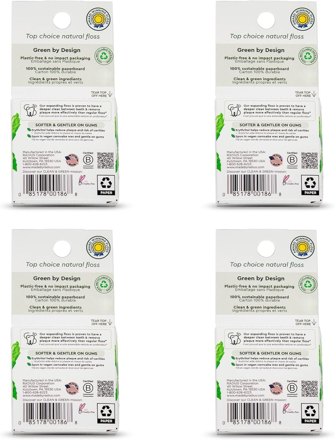image:imageRadius Vanilla Mint Dental Floss 55 Yards Vegan amp NonToxic Oral Care Boost amp Designed to Help Fight Plaque Clear Pack of 3Peppermint