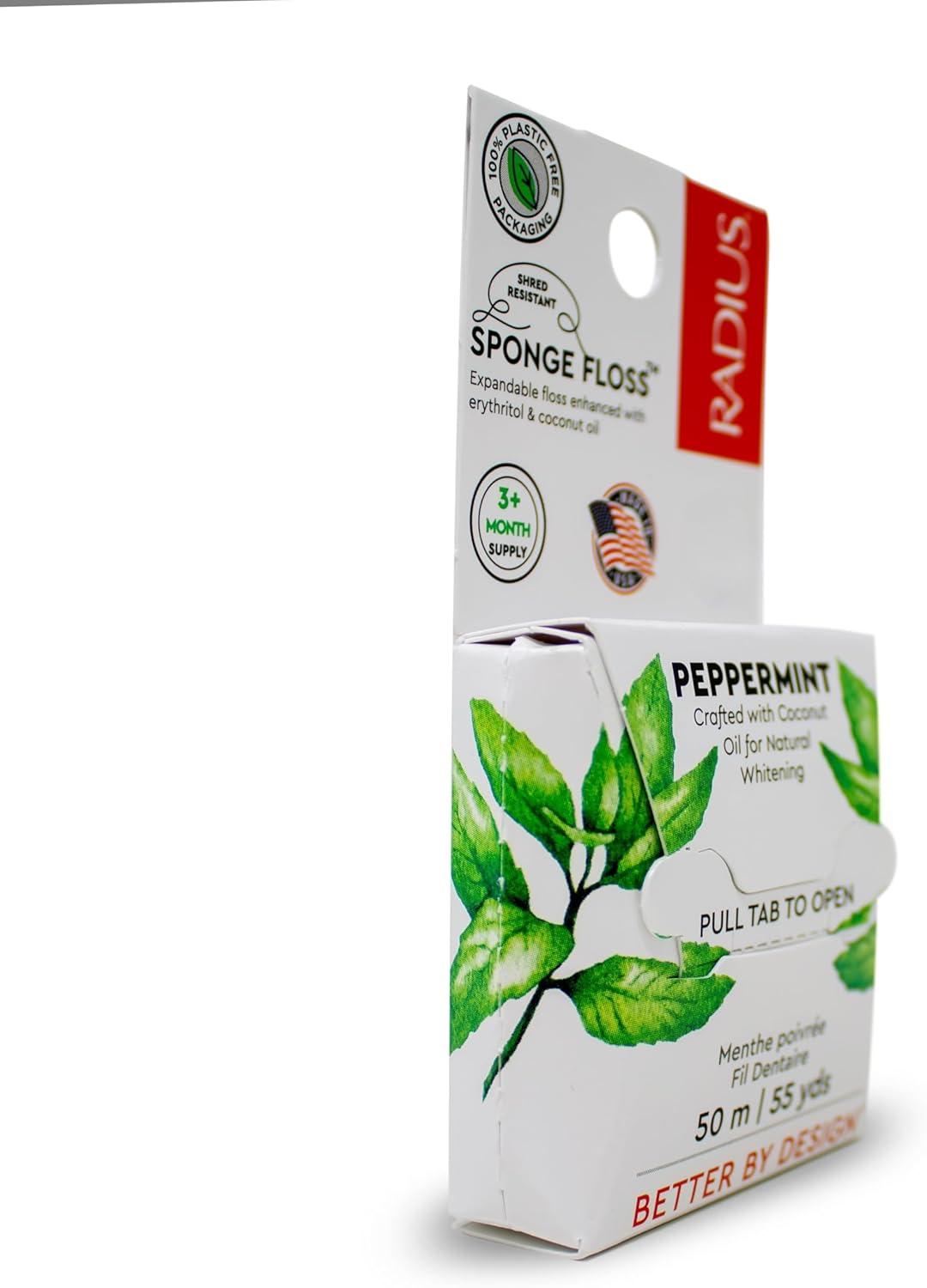 image:imageRadius Vanilla Mint Dental Floss 55 Yards Vegan amp NonToxic Oral Care Boost amp Designed to Help Fight Plaque Clear Pack of 3Peppermint